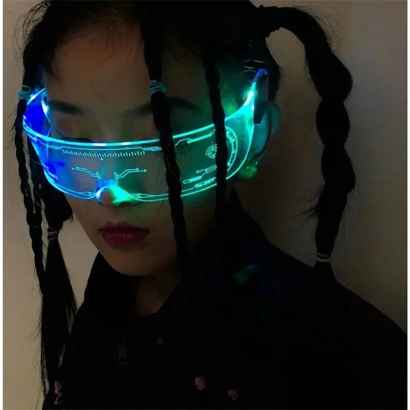 Futuristic LED Luminous  7 Color Party Glasses