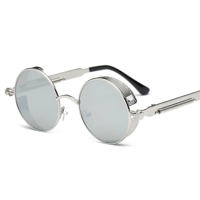 Vintage Round Steampunk Polarized Sunglasses