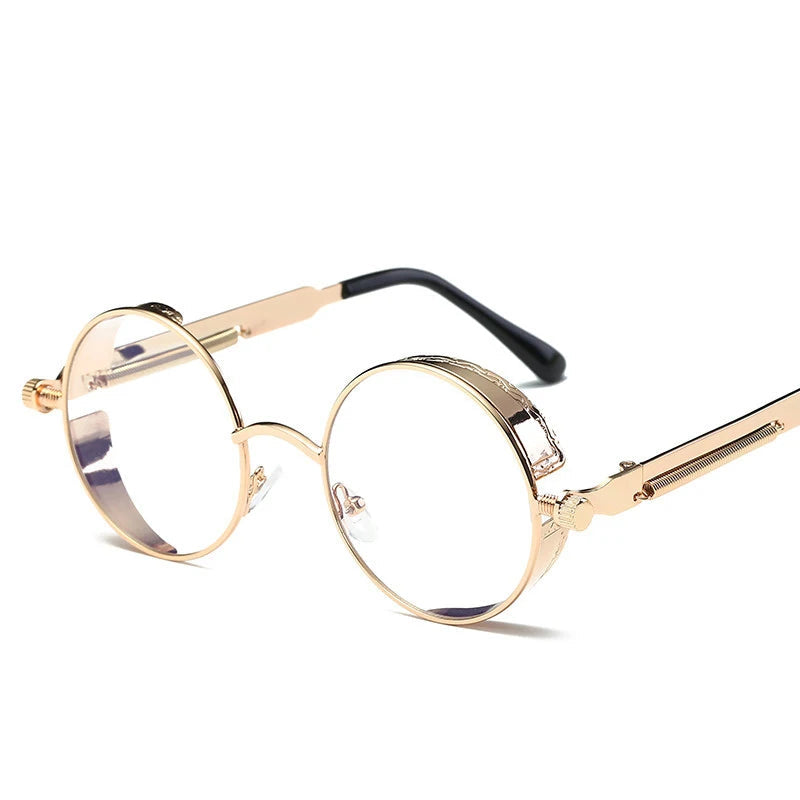 Vintage Round Steampunk Polarized Sunglasses