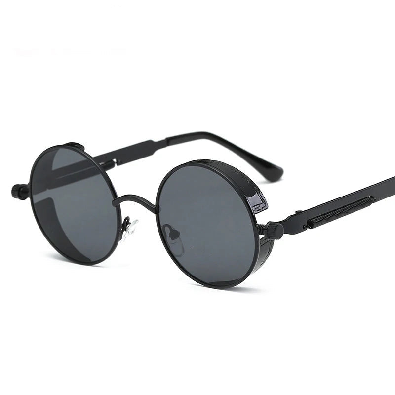 Vintage Round Steampunk Polarized Sunglasses