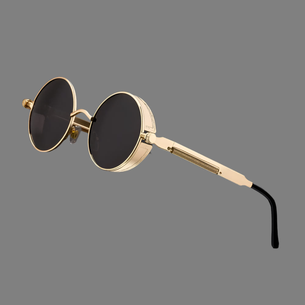 Vintage Round Steampunk Polarized Sunglasses