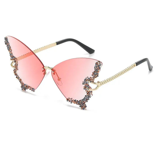 Exquisite Diamond Butterfly Sunglasses