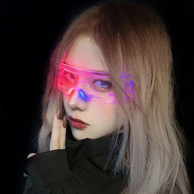 Futuristic LED Luminous  7 Color Party Glasses