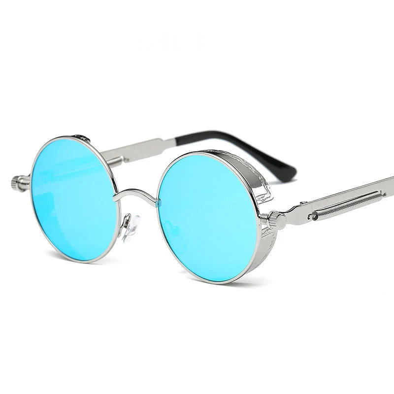 Vintage Round Steampunk Polarized Sunglasses