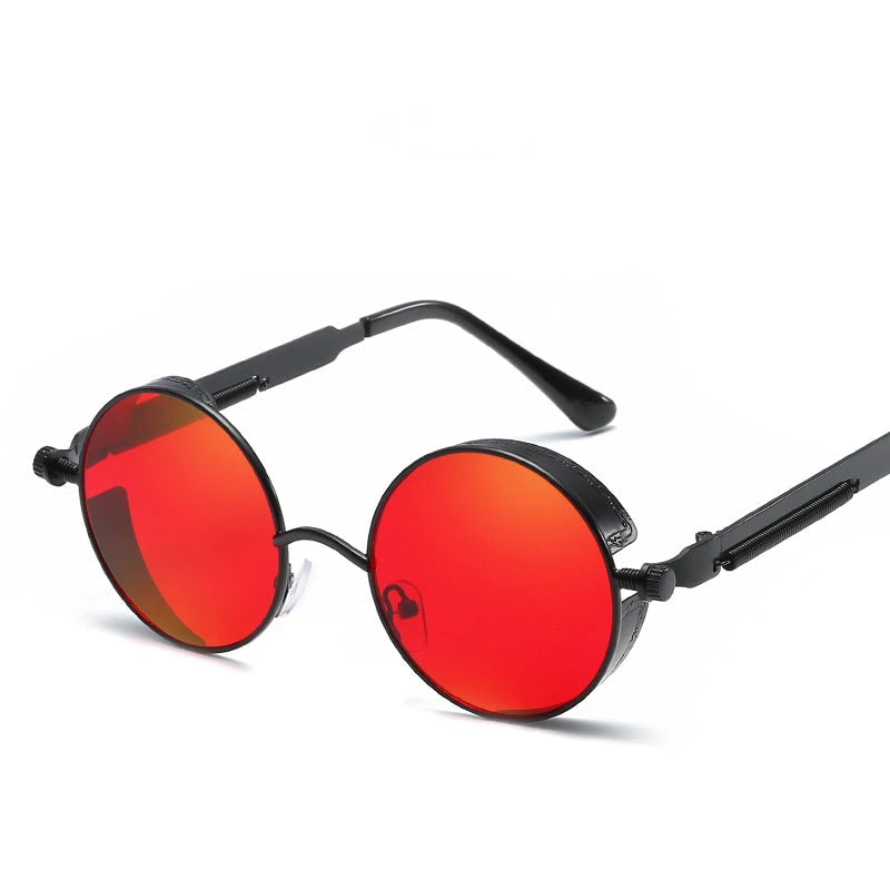 Vintage Round Steampunk Polarized Sunglasses