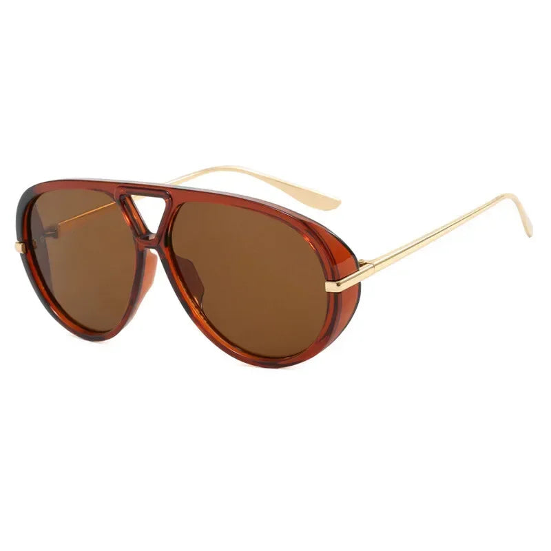 Bold Oversized Yellow Lens Sunglasses