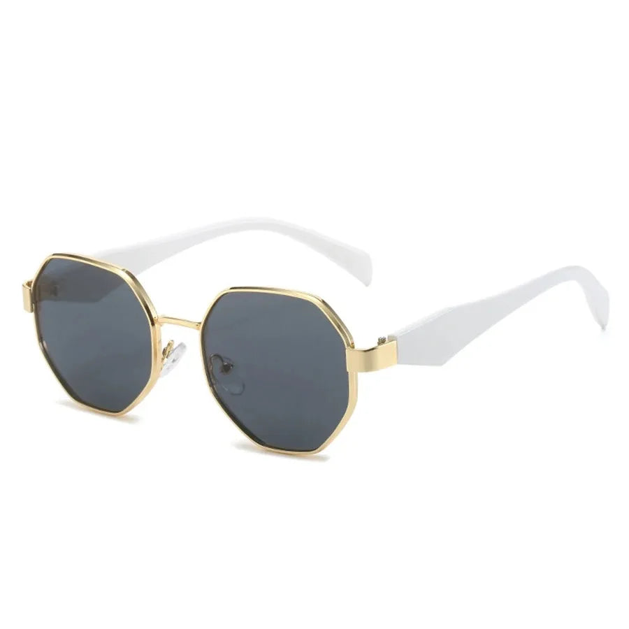 Trendy Polygon Sunglasses β Retro Metal