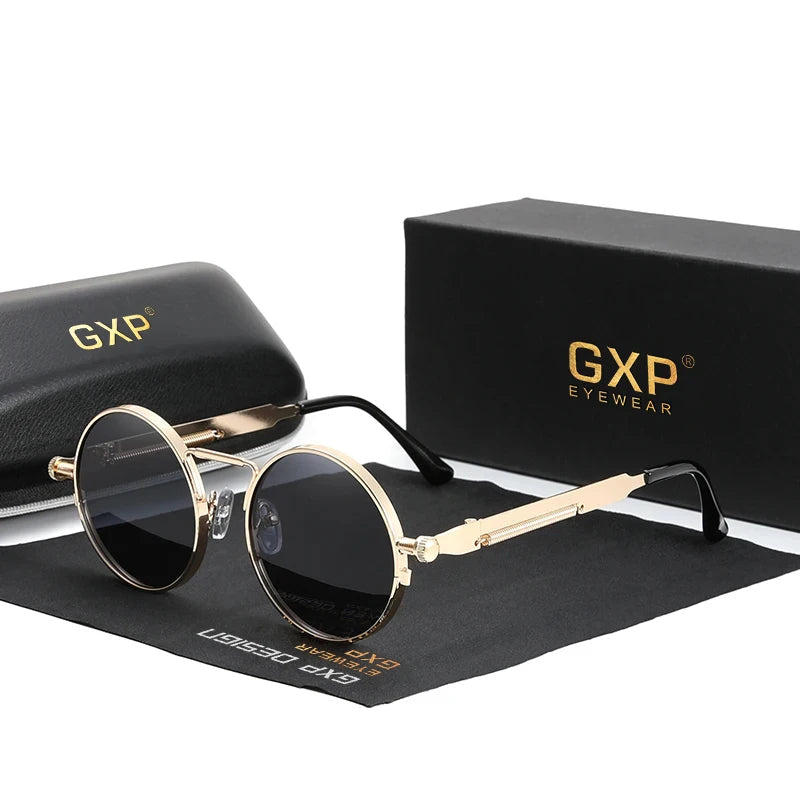 Vintage Round Metal Frame Sunglasses