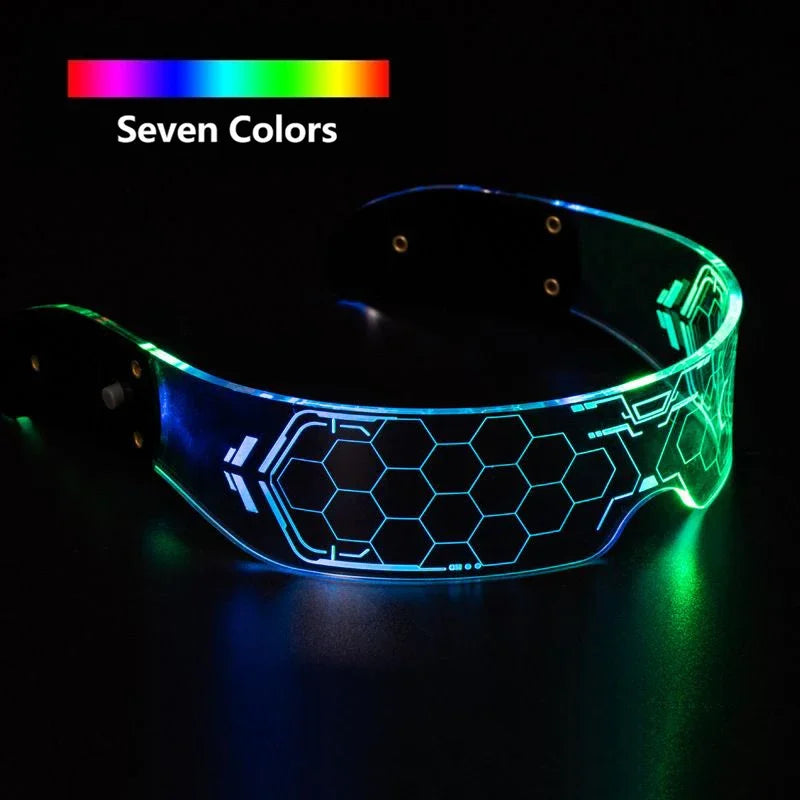 Futuristic LED Luminous  7 Color Party Glasses