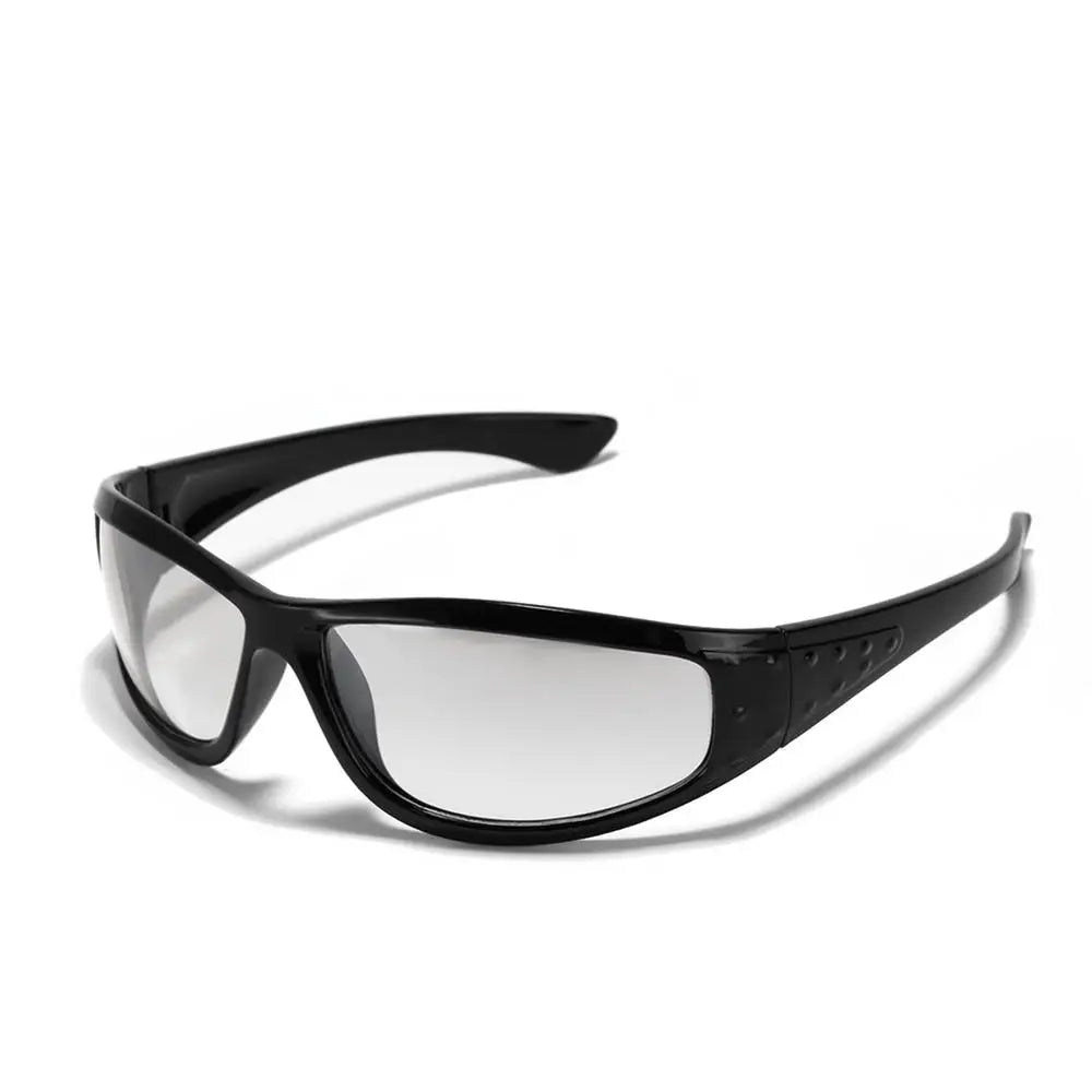 Y2K Silver Sunglasses ā Futuristic Hollow Out Trend