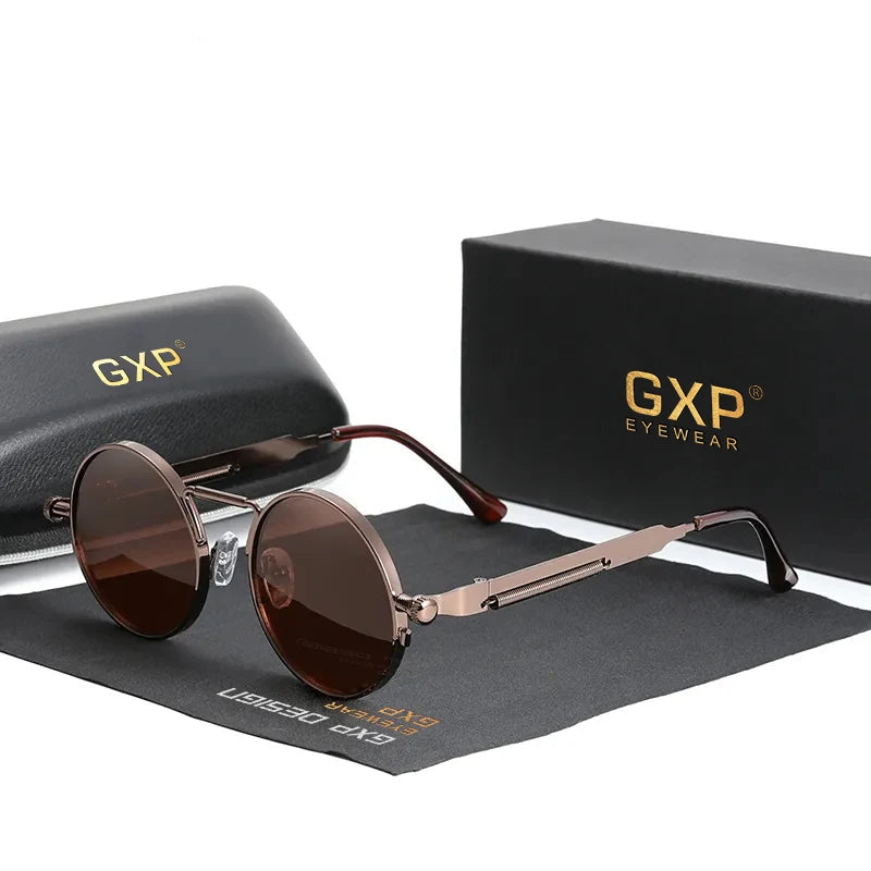Vintage Round Metal Frame Sunglasses