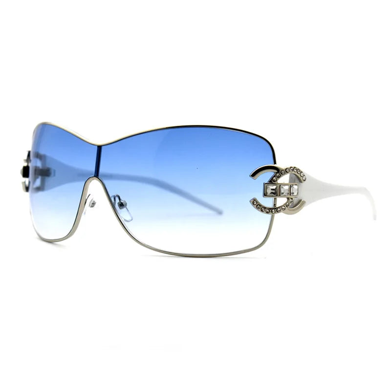 Glam Oversized One Piece Sunglasses