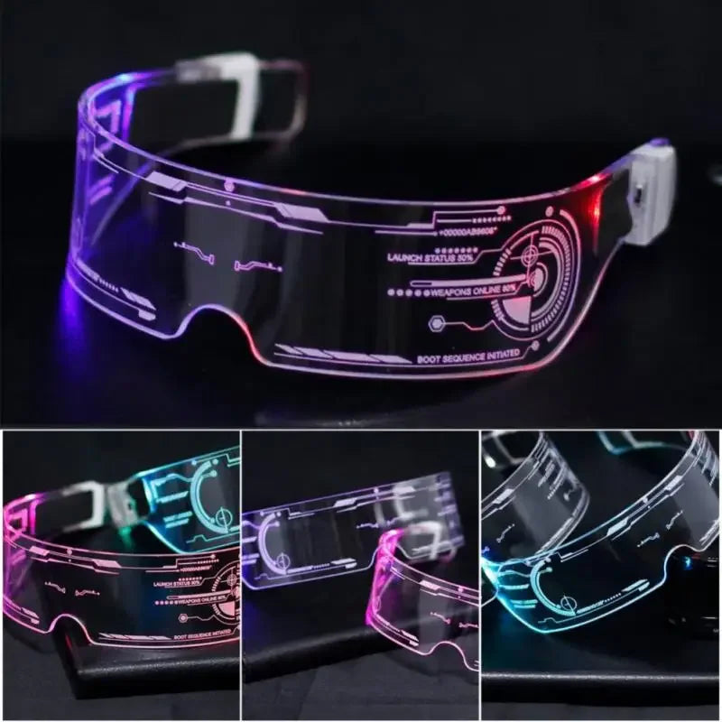 Futuristic LED Luminous  7 Color Party Glasses