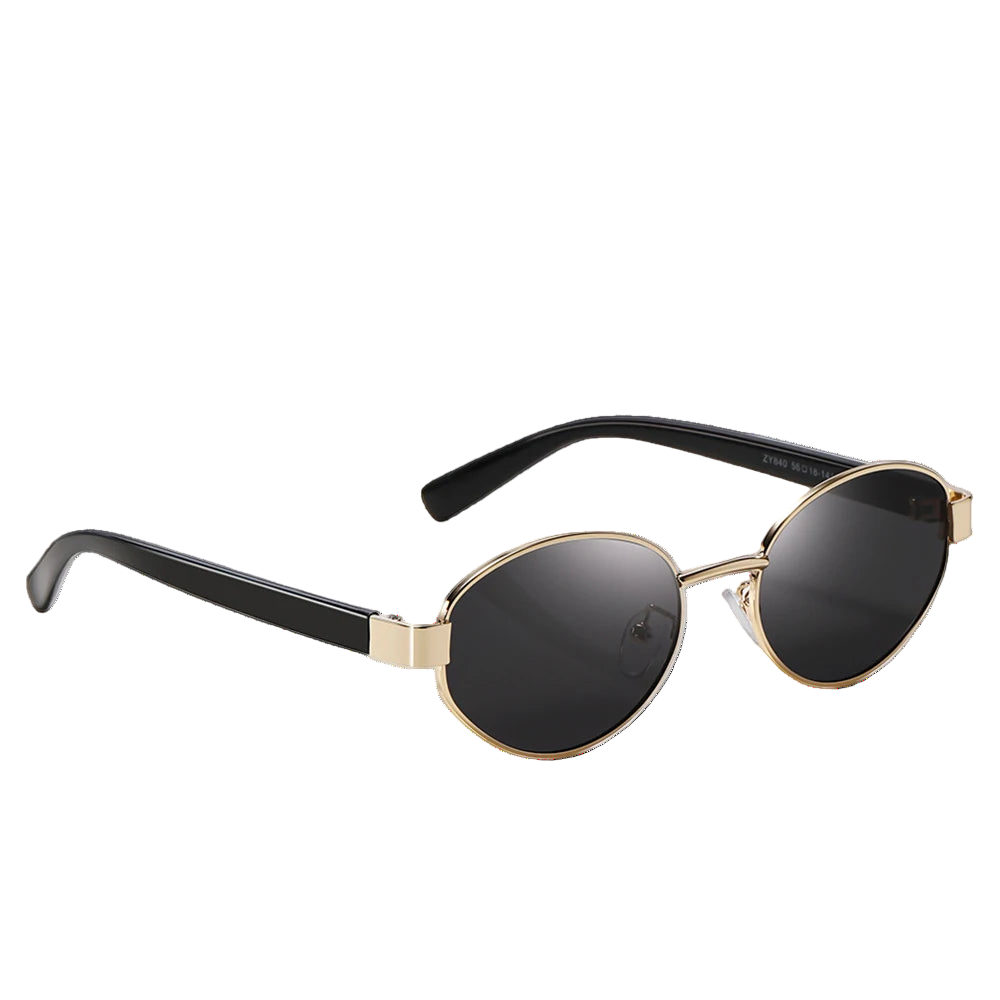 Polarized Oval Sunglasses Vintage Acetate Frame