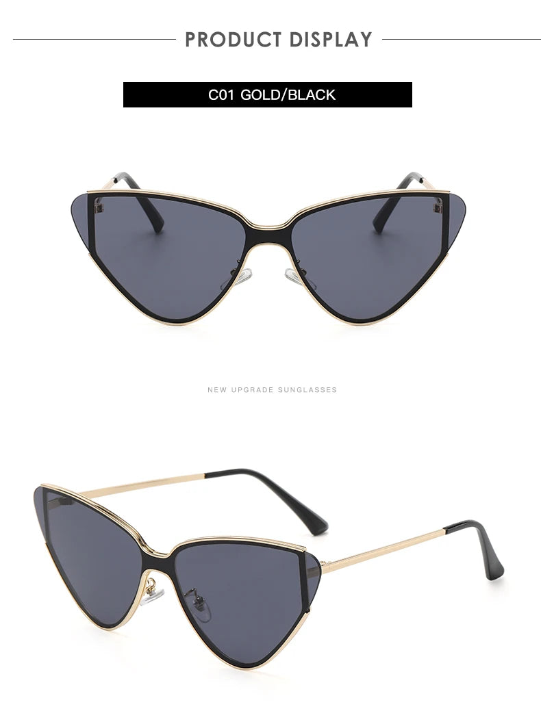Luxury Metal Punk Cat Eye Women's Sunglasses