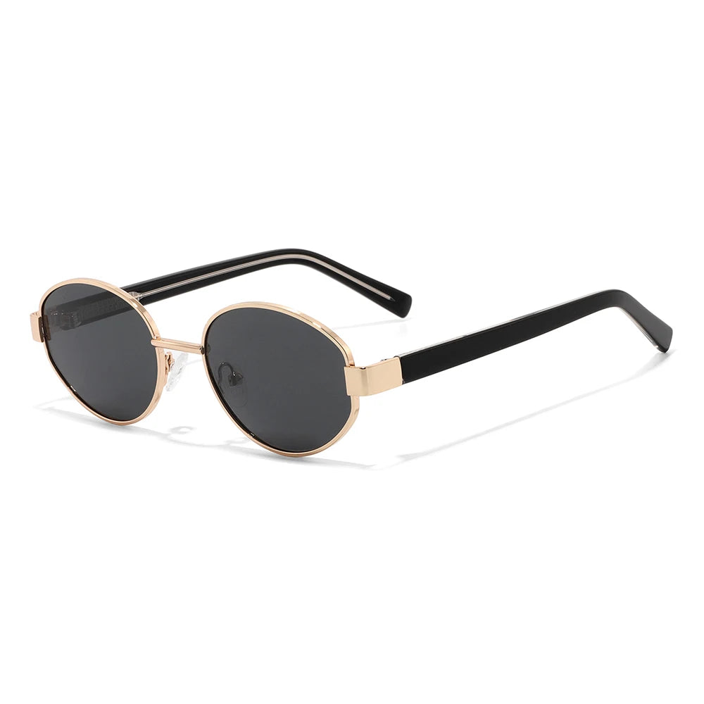 Polarized Oval Sunglasses Vintage Acetate Frame