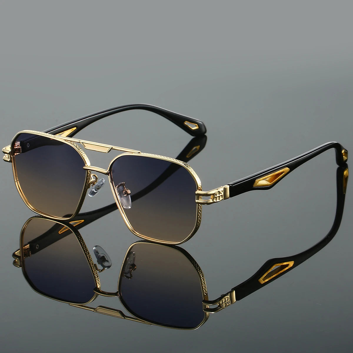 Vintage Classic Double Bridge Gradient Sunglasses