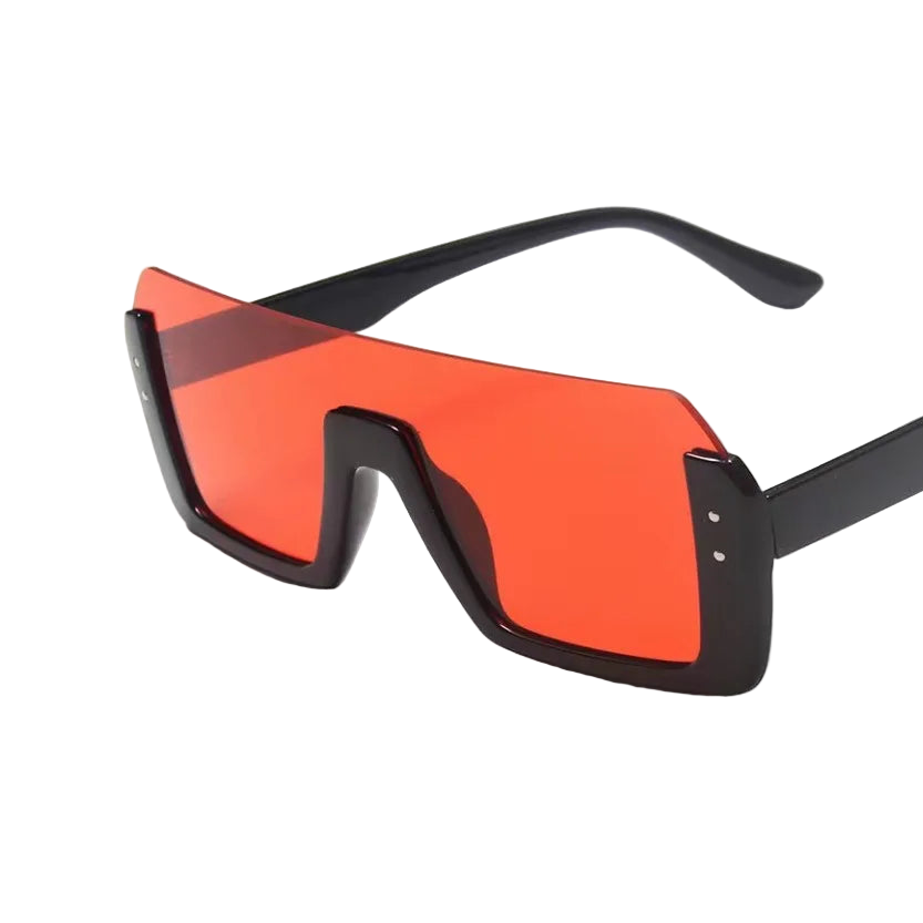Vintage Half-Frame Square Sunglasses