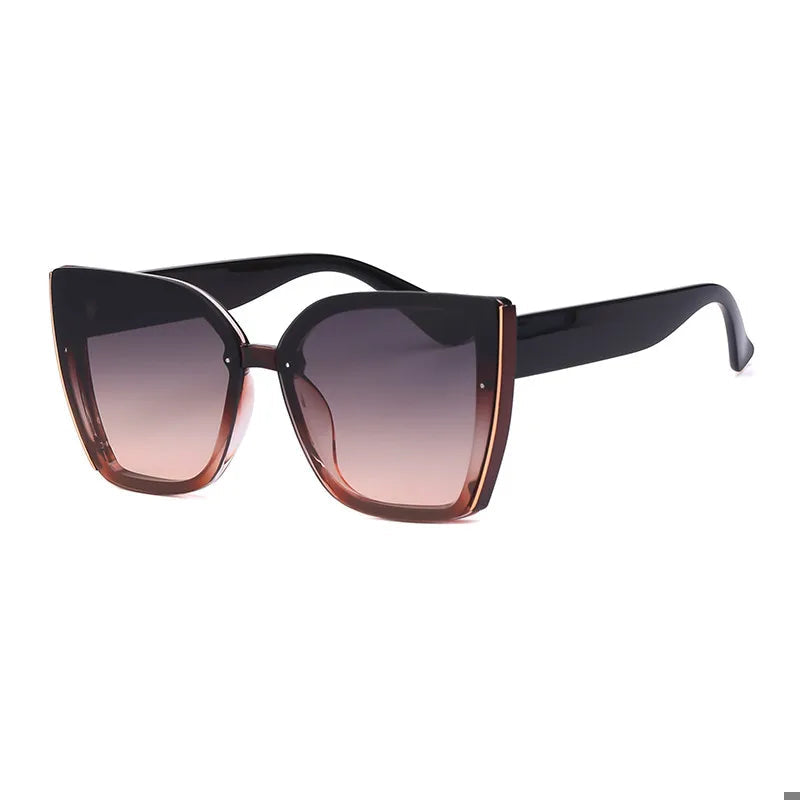 Square Frame Oversized Cat Eye Sunglasses