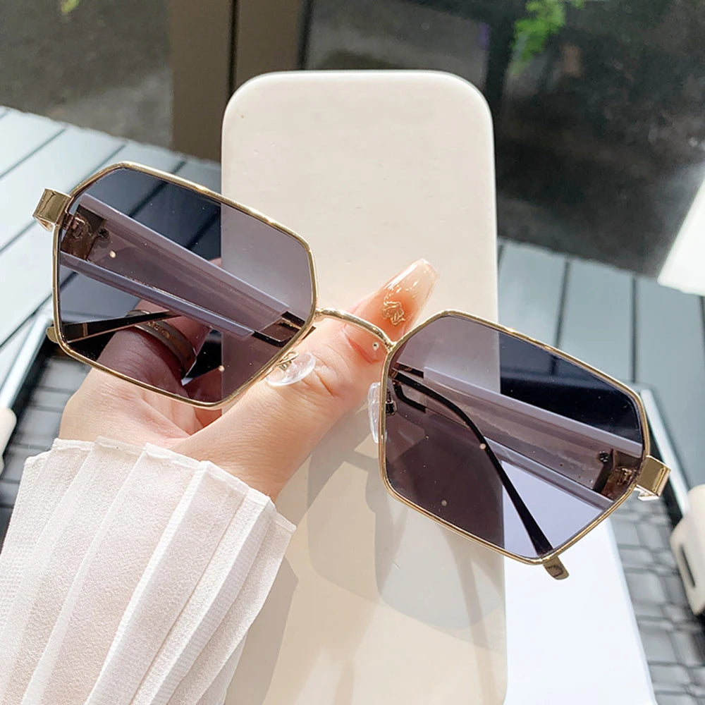 Irregular Hollow Punk Metal Women's Sunglasses