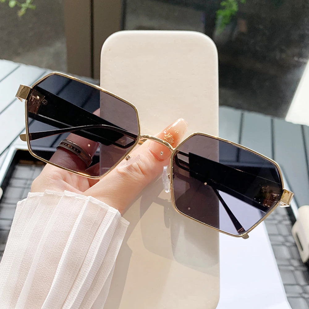 Irregular Hollow Punk Metal Women's Sunglasses