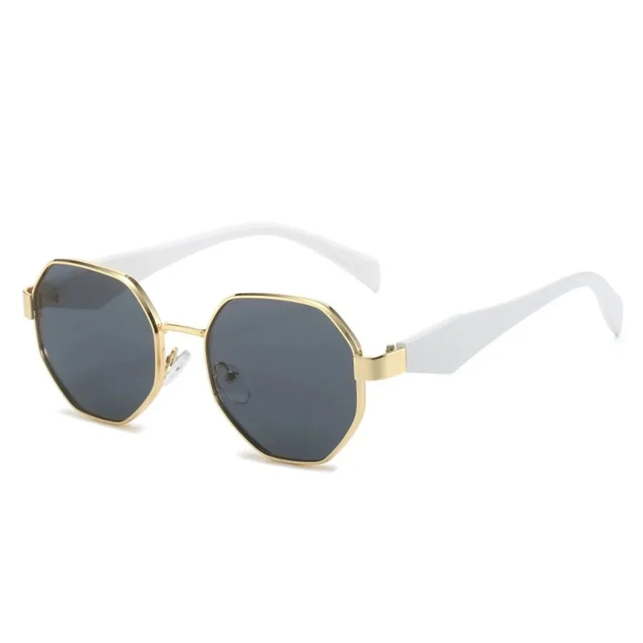 Trendy Polygon Sunglasses β Retro Metal