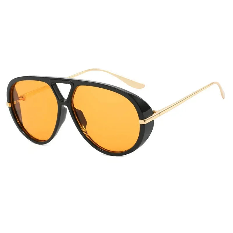 Bold Oversized Yellow Lens Sunglasses