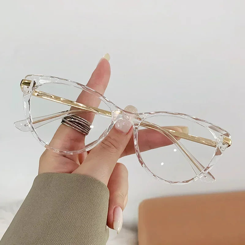 Cat Eye Sunglasses Trendy Transparent Frame