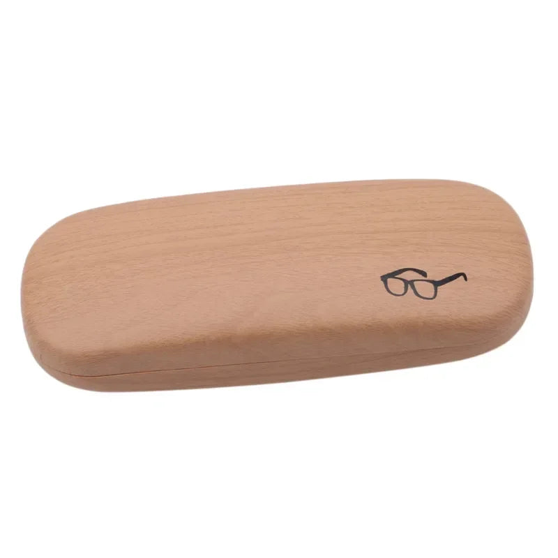 Wood Grain Glasses Case