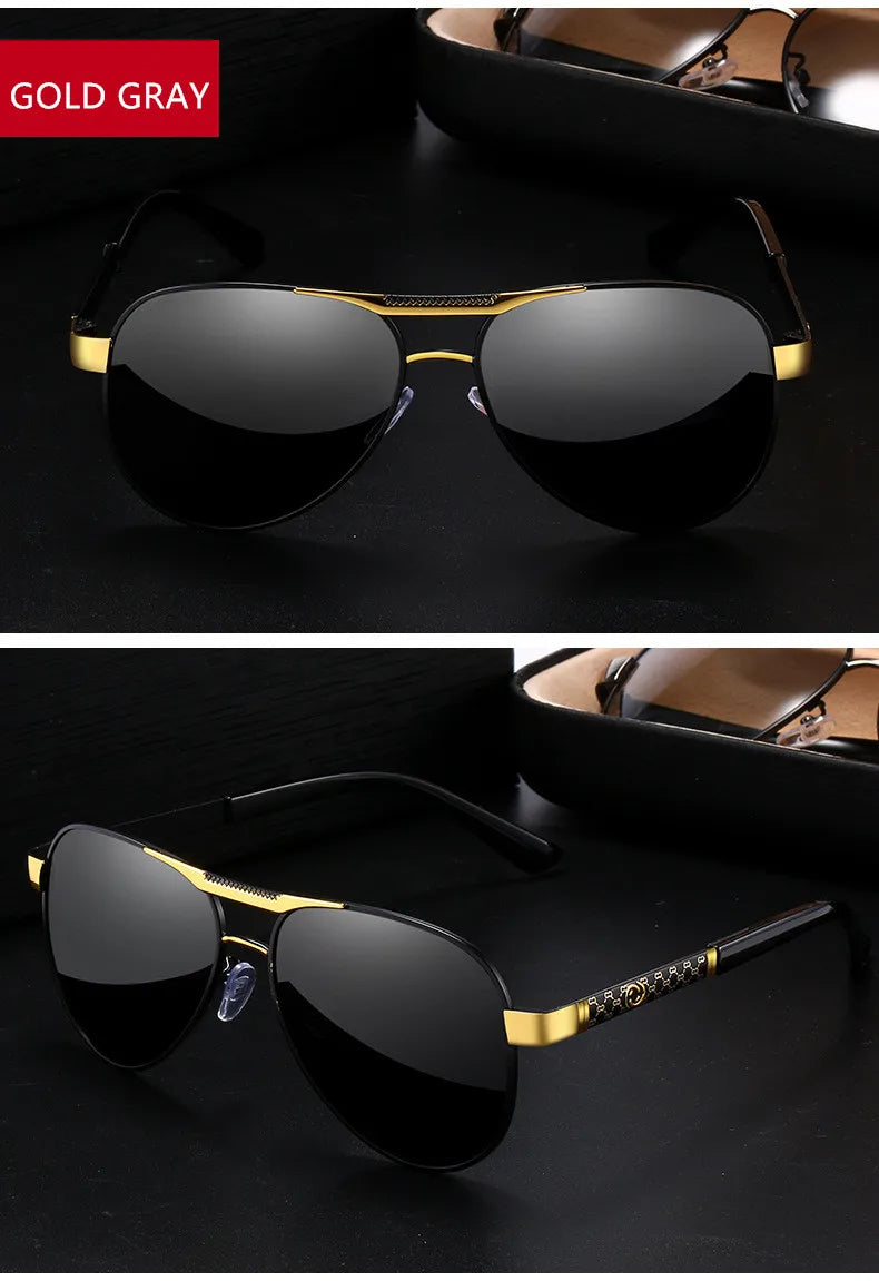 Luxury Vintage Polarized Pilot Sunglasses