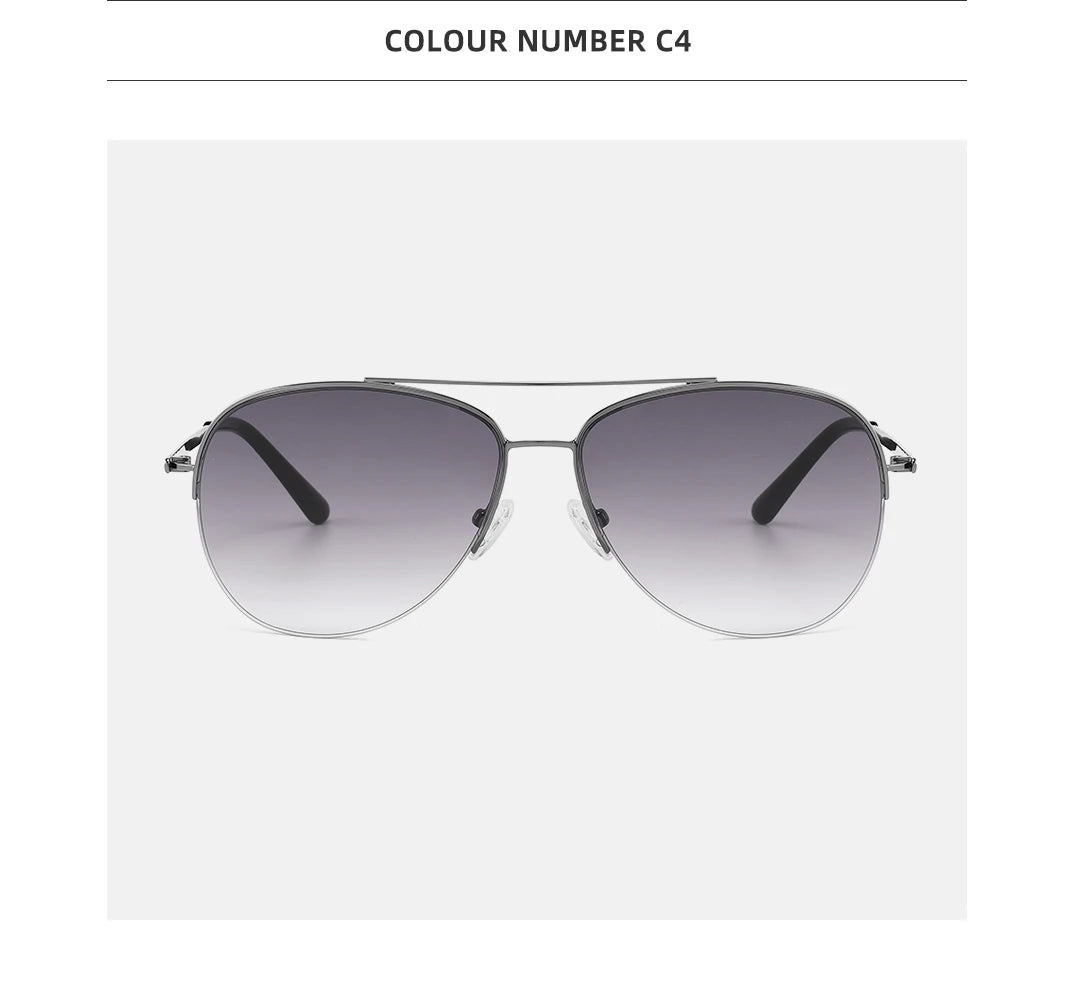 Oversized Aviator Retro Metal Polarized Sunglasses