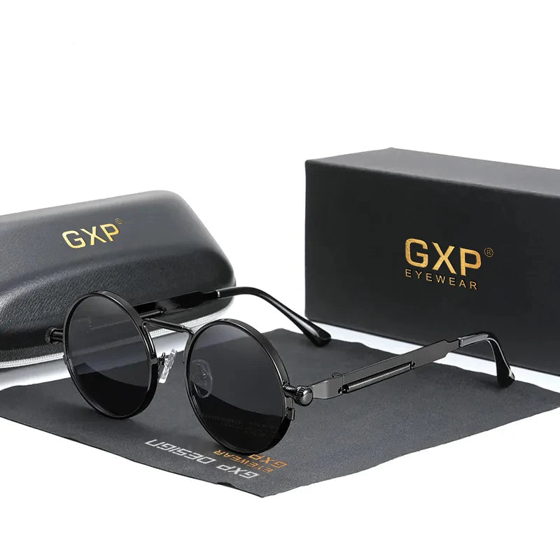 Vintage Round Metal Frame Sunglasses