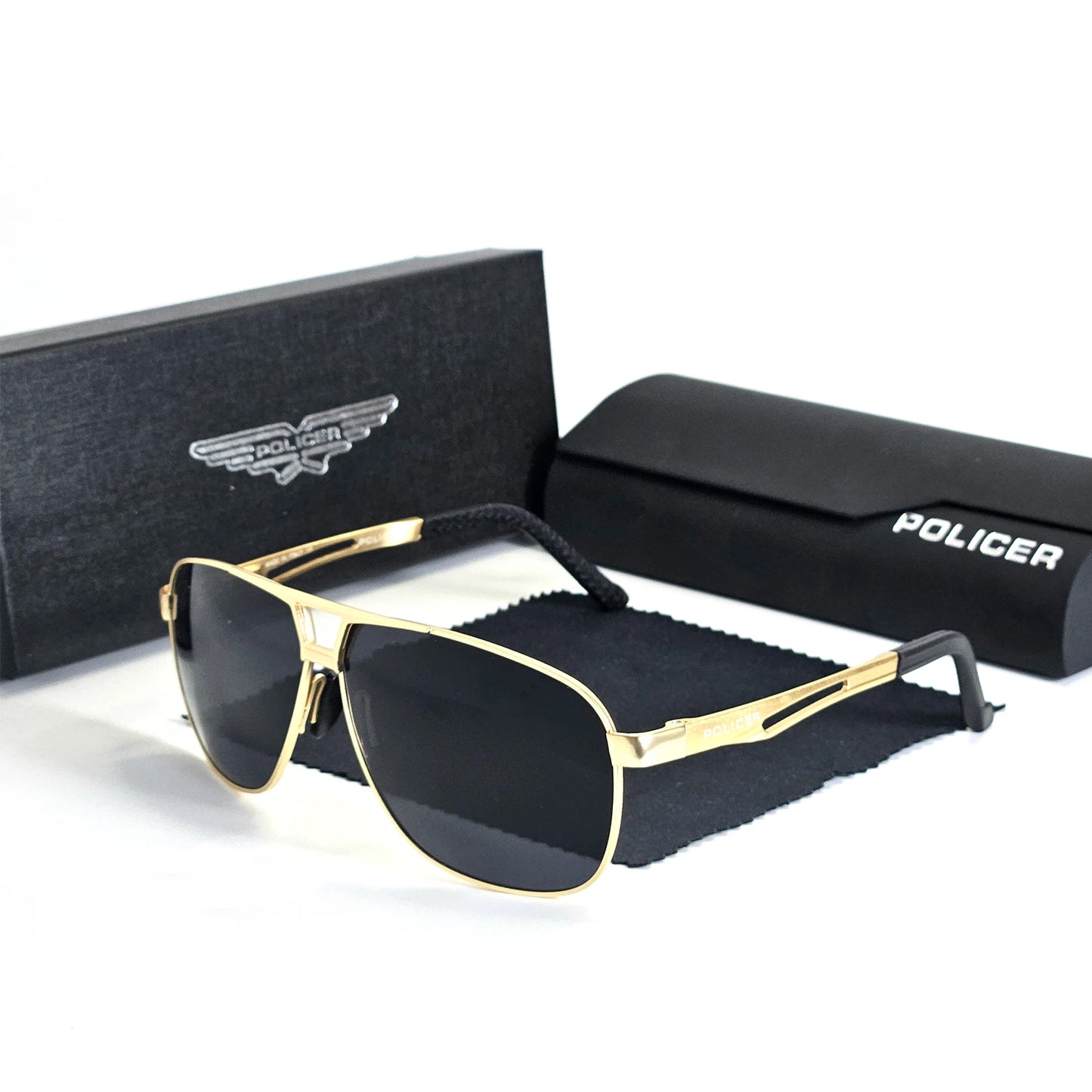 Policer Luxury Polarized Pilot Sunglasses