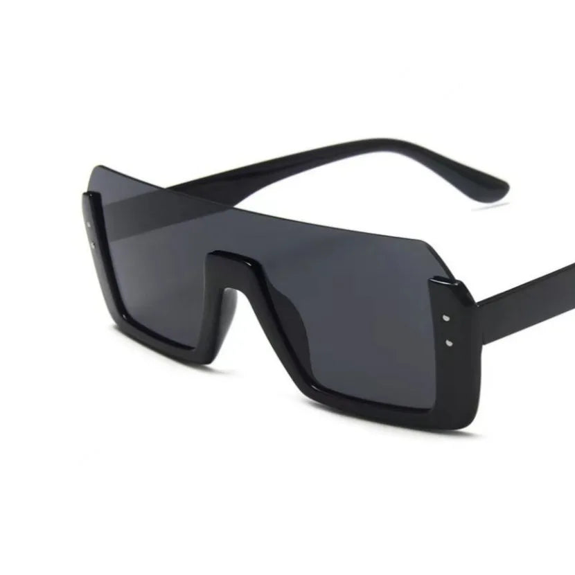 Vintage Half-Frame Square Sunglasses