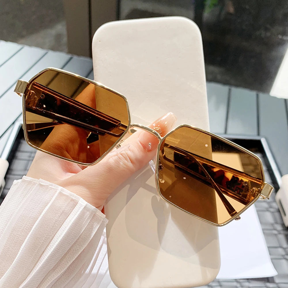 Irregular Hollow Punk Metal Women's Sunglasses