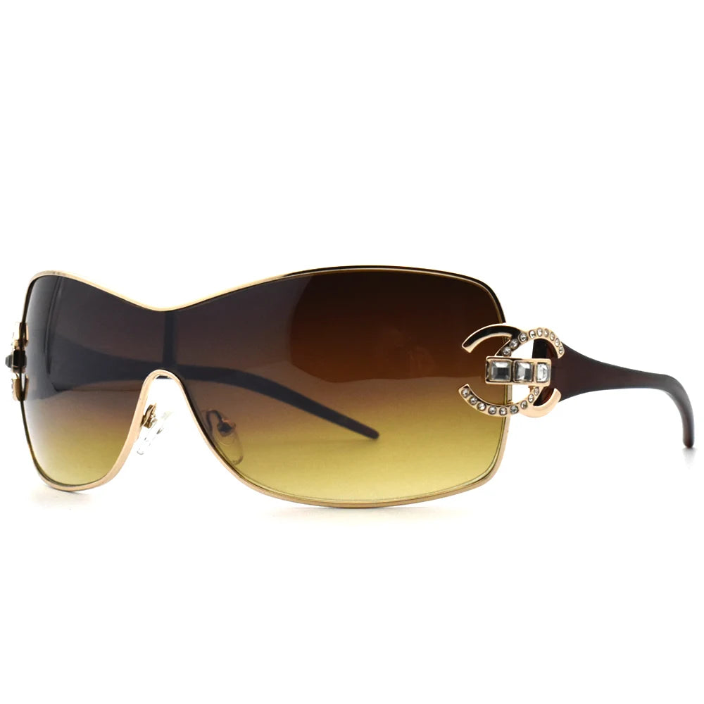 Glam Oversized One Piece Sunglasses