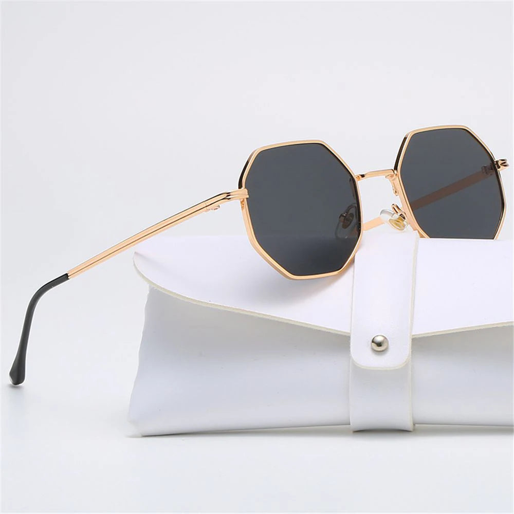 Octagon Ultraviolet Protective Polygonal Sunglasses