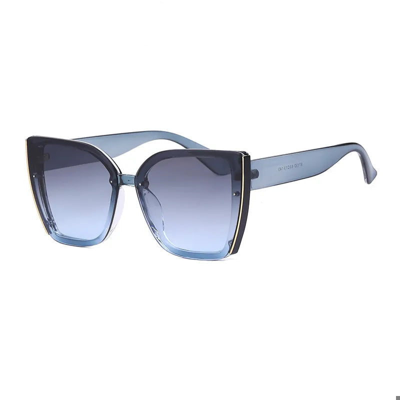 Square Frame Oversized Cat Eye Sunglasses