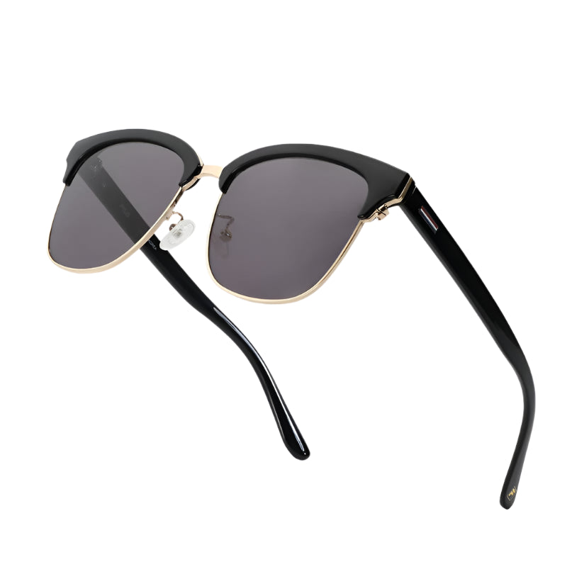 Trendy Metal & Acetate Square Sunglasses