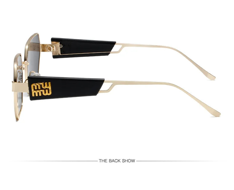 Irregular Hollow Punk Metal Women's Sunglasses