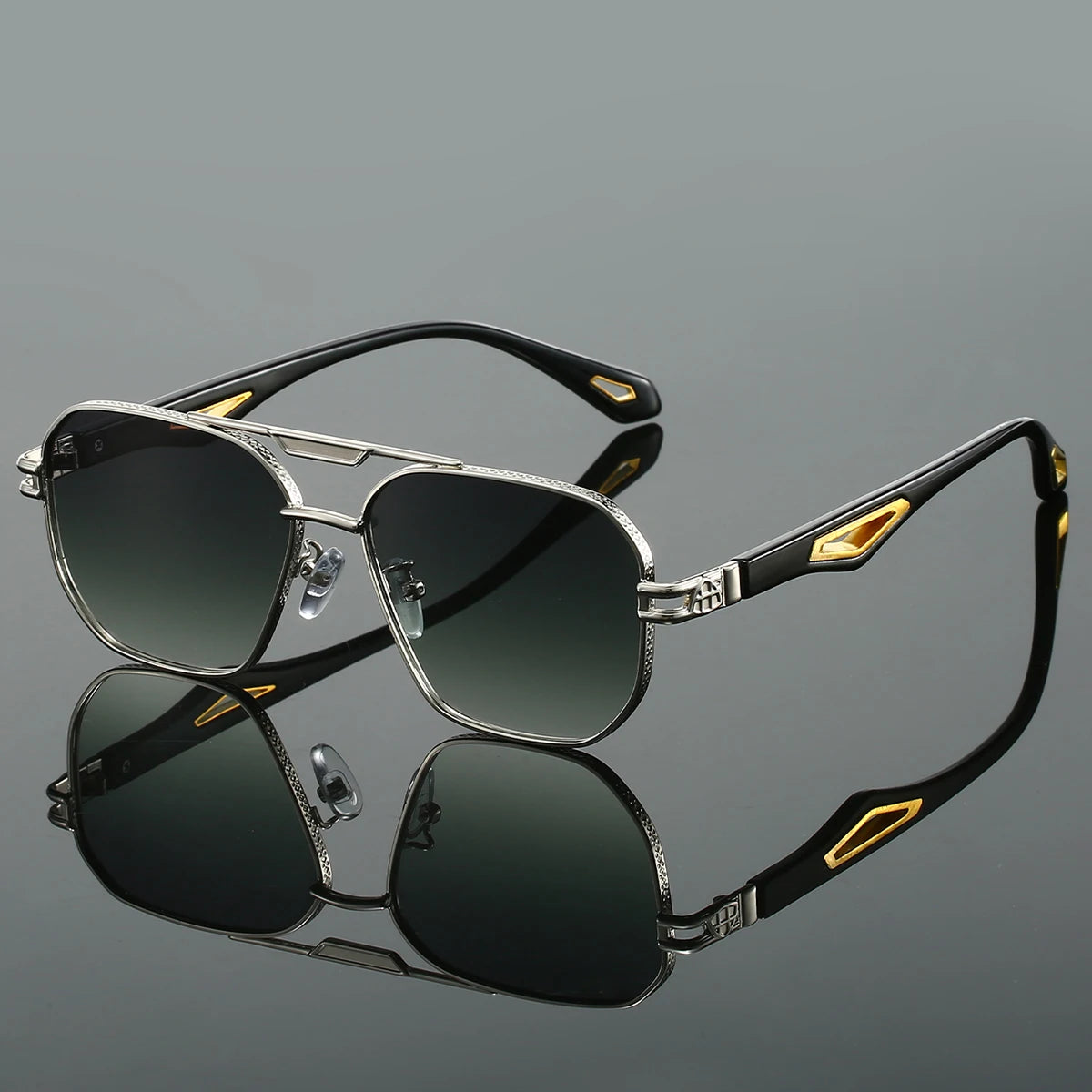 Vintage Classic Double Bridge Gradient Sunglasses