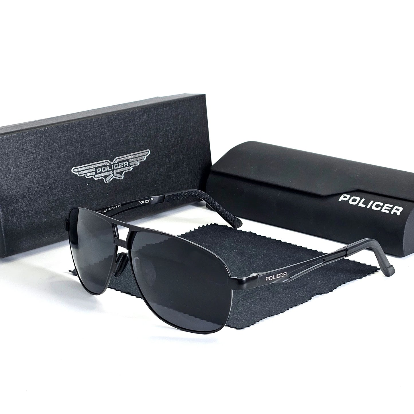 Policer Luxury Polarized Pilot Sunglasses