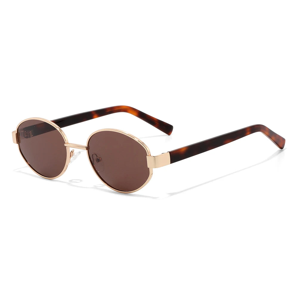 Polarized Oval Sunglasses Vintage Acetate Frame