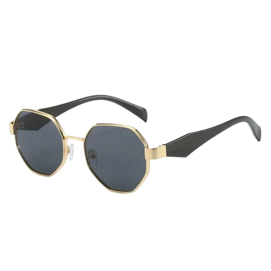 Trendy Polygon Sunglasses β Retro Metal