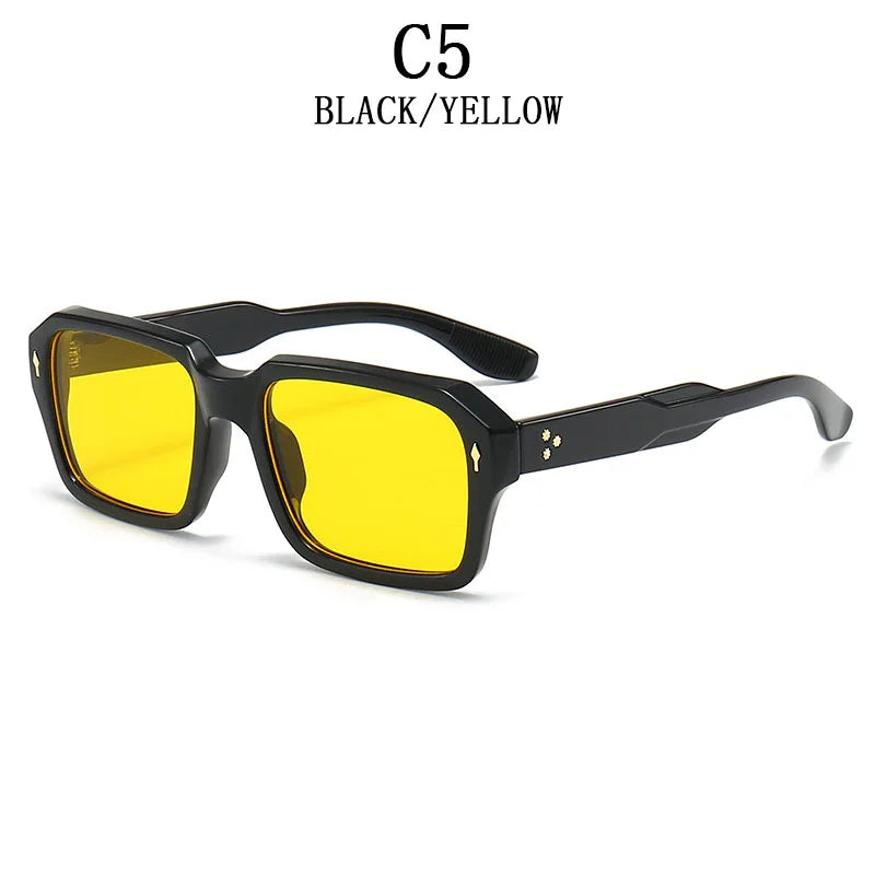 Unisex Square Sunglasses Retro Vintage Fashion Shades