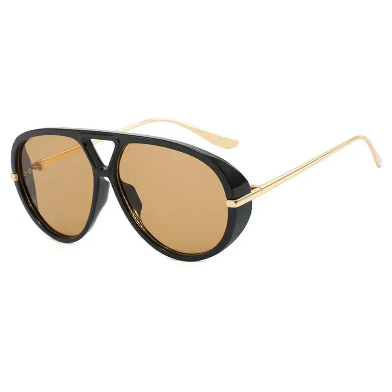 Bold Oversized Yellow Lens Sunglasses