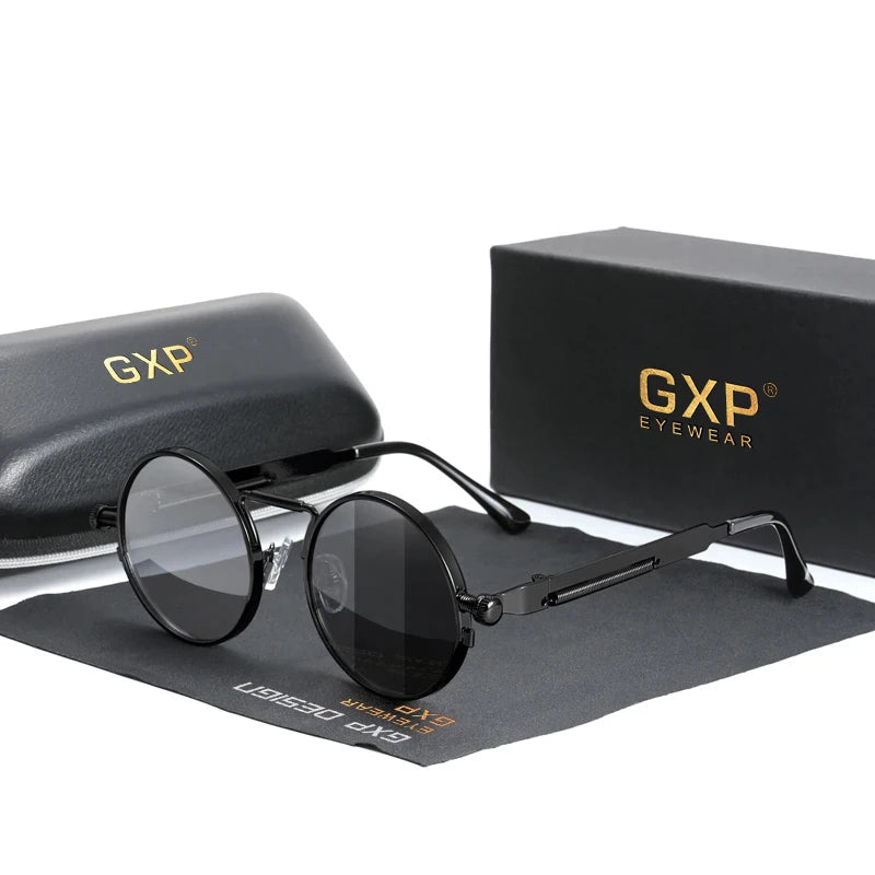 Vintage Round Metal Frame Sunglasses