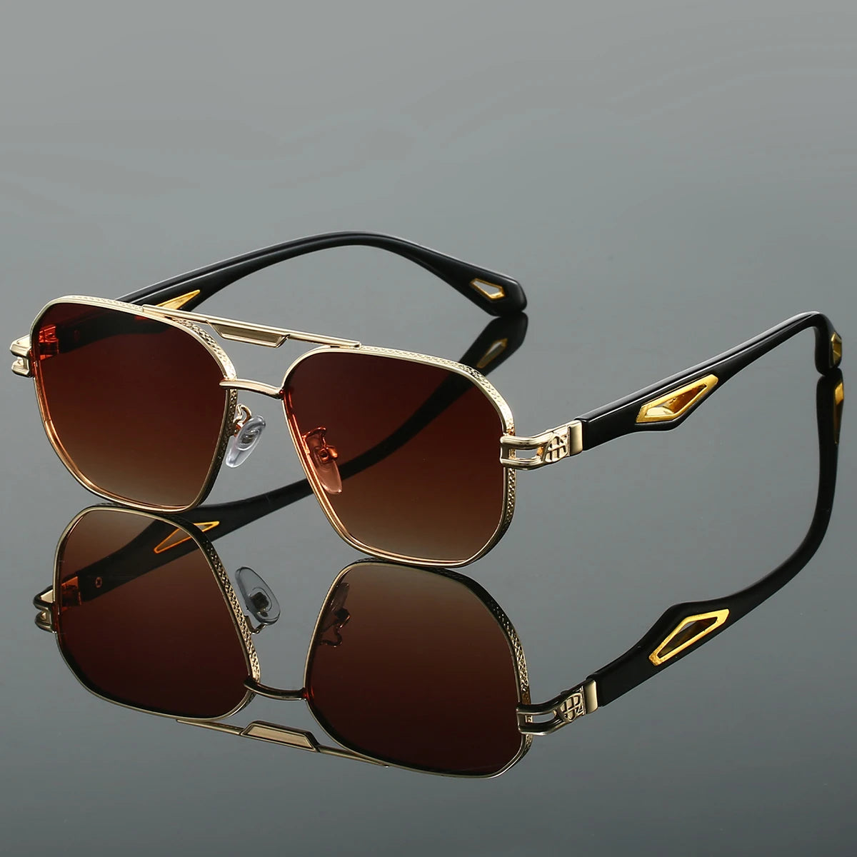 Vintage Classic Double Bridge Gradient Sunglasses