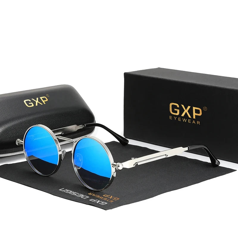 Vintage Round Metal Frame Sunglasses