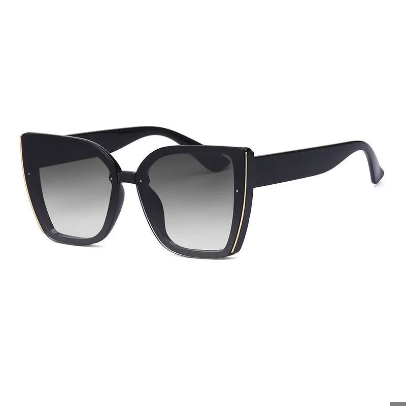 Square Frame Oversized Cat Eye Sunglasses